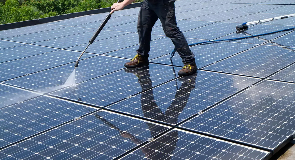 solar panel washing